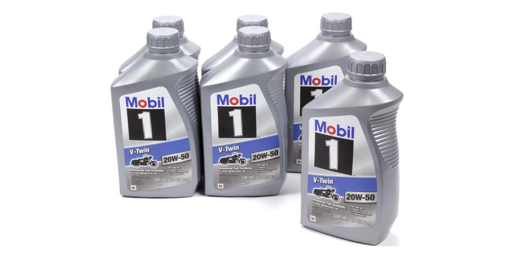 Mobil 1 V-Twin 20 W50 112630 Pack of 6 Quarts